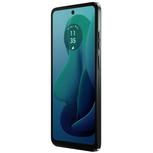 rotated image angled to the right of Motorolla G 5G 2024 with blue abstract background
