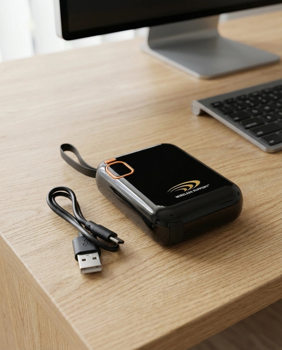Battery Pack 10,000 mAh w/ Swappable Cables