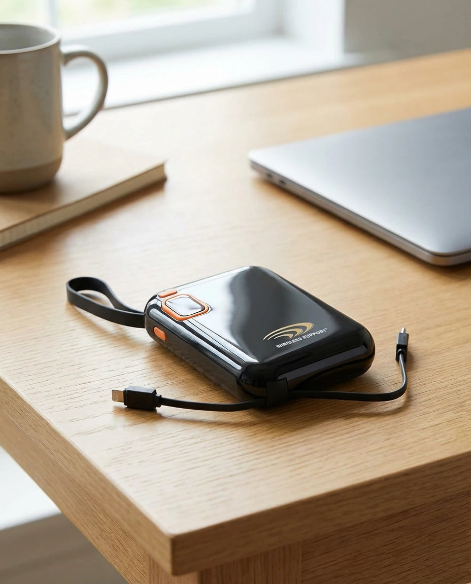 Battery Pack 10,000 mAh w/ Swappable Cables