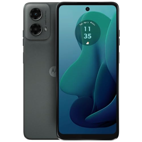 back of smartphone  showing 2 camera lenses with front of phone stacked on top of eachother of Motorolla G 5G 2024