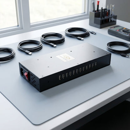 12 Port Multi-Phone Station Charger with Fast Charge Ports